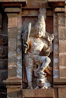 Arts Prints: Dwarapalaka gate Keeper statue in Brihadisvara Brihadeeswara Big Temple (10th century) Thanjavur Tanjore