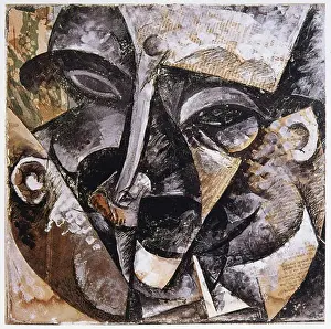 Concepts Prints: Dynamic of a man's head, (1914)