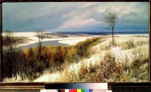 Riverbank Prints: Early Snow by Polenov, Vasili Dmitrievich (1844-1927)/ State Tretyakov Gallery