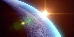 Graphic Prints: Earth from space, computer illustration