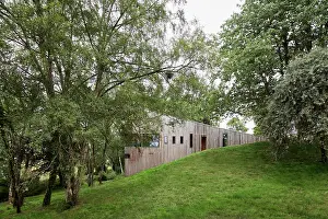 General View Prints: East facade with discreet slip entrance
