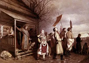 Home Prints: Easter Procession in a Village by Vasili Grigorevich Perov