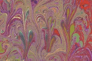 Designs Prints: Ebru Marbling texture with floral patterns