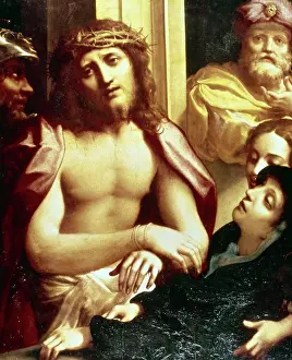 Faith Prints: Ecce Homo by Correggio, oil on wood