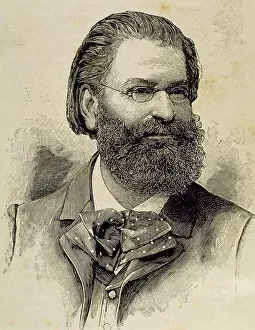 Writer Prints: Edouard Adolphe Drumont (1849-1917). French politician and writer. Portrait. Engraving