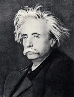 Music Prints: Edvard (Hagerup) Grieg (1843-1907) Norwegian composer. After a photograph