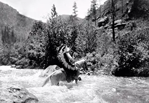 Archival Indians Prints: Edward S. Curtis Native American Indians - Bullchief