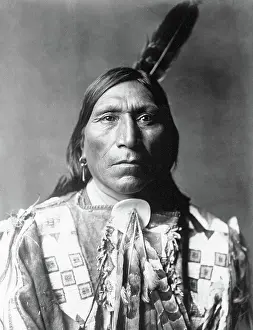 Archival Indians Prints: Edward S. Curtis Native American Indians - Little Hawk, Brule Indian ca. 1907