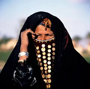 Ornate Prints: Egypt, Faiyum, portrait of woman wearing traditional clothing