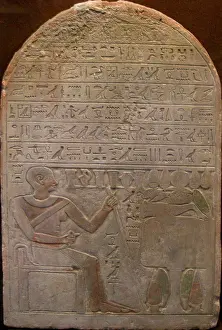 Limestone Prints: Egyptian sarcophagus, Limestone, 19th century BC, Russia, St. Petersburg, State Hermitage