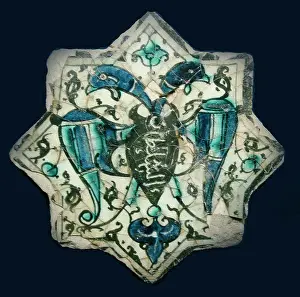 Ceramic Prints: Eight-pointed Star Tile, Central Asian Art