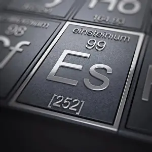 Square Prints: Einsteinium (Chemical Element)