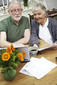 Communications Prints: An elderly couple at home, Sweden