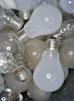 Environmentalism Prints: Electric bulbs, close-up