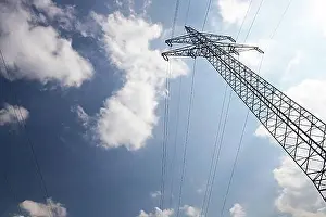 Mast Prints: Electrical tower in spring time