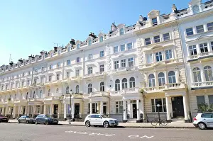 Balcony Prints: Elegant stucco architecture along Queens Gate Terrace in South Kensington
