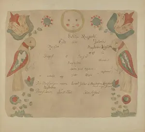 Anderson Prints: Elmer G Anderson, Pa German Birth Certificate, 1937 Pa. German Birth Certificate