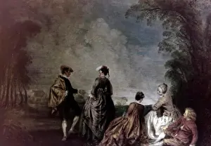 Formal Prints: The Embarrassing Proposal by Jean-Antoine Watteau