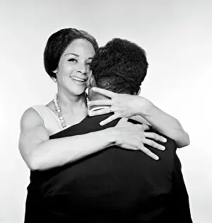 Blackhistory Prints: Embracing African-american married couple, studio shot