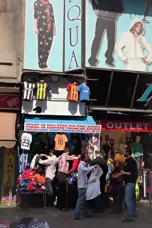 Wear Prints: Eminonu Shop selling football shirts.Turkey Istanbul