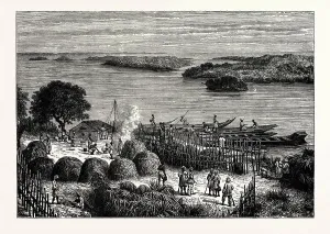 Engraved Image Prints: AN ENCAMPMENT ON THE RIVER CONGO