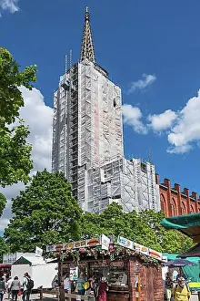 Exterior Photograph Prints: Enclosed Mariahilfkirche with outdoor lift