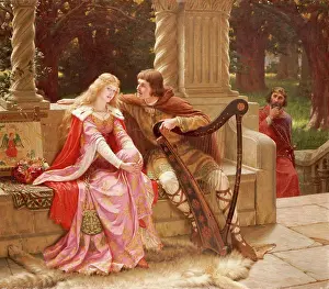 1900s Prints: The End Of The Song. Edmund Blair Leighton (1853-1922). Oil On Canvas, 1902