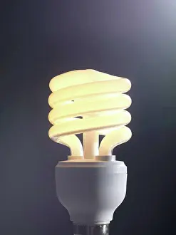 Glass Material Prints: Energy_saving light bulb