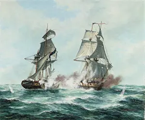 Nautical Prints: The Engagement Between The Boxer And The Enterprise