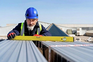 Business And Occupation Prints: Engineer with measurement tool working at solar power station