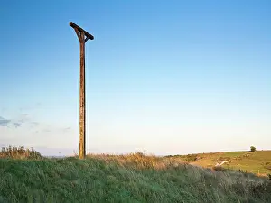 Viewpoint Prints: England, Berkshire, Newbury. Combe Gibbet on Gallows Down near Inkpen