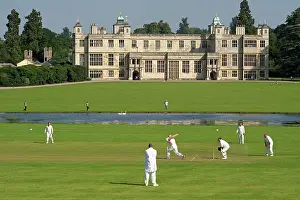 Players Prints: England, Essex, Saffron Walden. A cricket match played in front of Audley End house