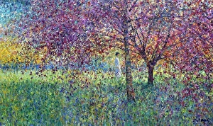 England, Gloucestershire, Orchard in Spring colors