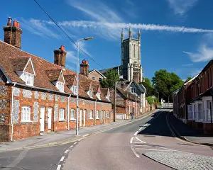 England, Hampshire, Andover. St Mary's Church, a 19th century church built on the site of a medieval church