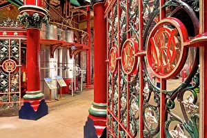Redevelopment Prints: England, London, Bexley. The ornate interior of the Victorian era Crossness Pumping station in East London
