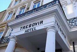 Stay Prints: England, London, Earls Court. The entrance to Trebovir Hotel in Trebovir Road