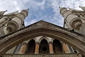 Institution Prints: England, London, Fleet Street. Looking up at the front of the Royal Courts of Justice