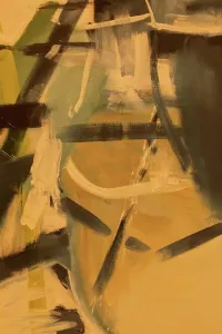England, London, The Strand, Courtauld Gallery, Painting titled Halsetown by Peter Lanyon dated 1961