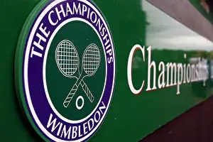 Oldest Prints: England, London, Wimbledon. A Wimbledon sign at the Wimbledon Tennis Championships 2008