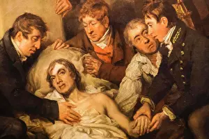Naval Prints: England, Painting of The Death of Nelson 21 October 1895 by Arthur William Devis dated 1807