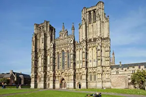 Somerset Prints: England, Somerset, Wells, Wells Cathedral