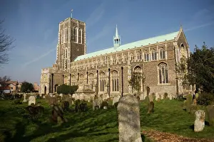 Spires Prints: England, Suffolk, Southwold. A view toward Southwold Church