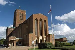 Priest Prints: England, Surrey, Guildford. The West Front of Guildford Cathedral