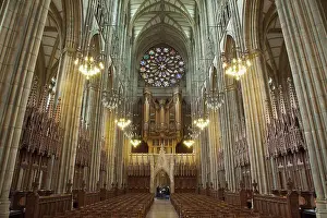Instrument Prints: England, West Sussex, Shoreham-by-Sea, Lancing College Chapel interior view of the Nave