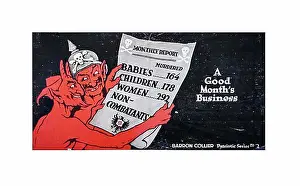 Front Views Prints: English cartoon showing the devil