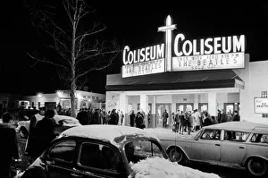 Nightlife Prints: English rock and roll band The Beatles performing at Washington Coliseum
