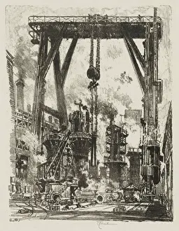 Joseph Prints: English War Work: The Old Gun Pit, 1916. Joseph Pennell (American, 1857-1926). Lithograph;