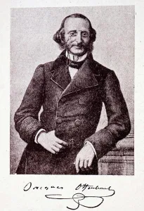 Romance Prints: Engraved portrait of Jacques Offenbach (1819-1880) a German-born French composer