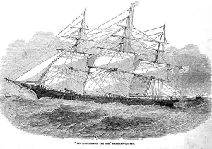 Seas Prints: Engraving depicting the American clipper ship Sovereign of the Seas'
