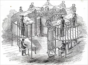Press Prints: Engraving depicting Augustus Applegath's vertical cylinder printing machine